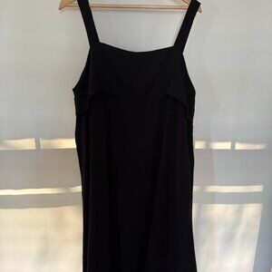 Banana Republic Maxi Black Sun Dress with Straps and Keyhole Cutout, size XLG